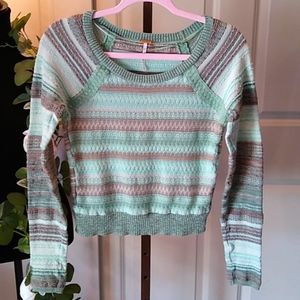 Free People sweater, striped, long sleeve.